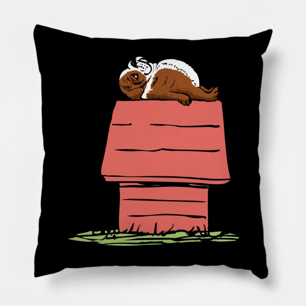 English Bulldog House Pillow by huebucket