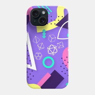 Tabletop RPG Dice Set Collector Memphis Lavender Phone Case