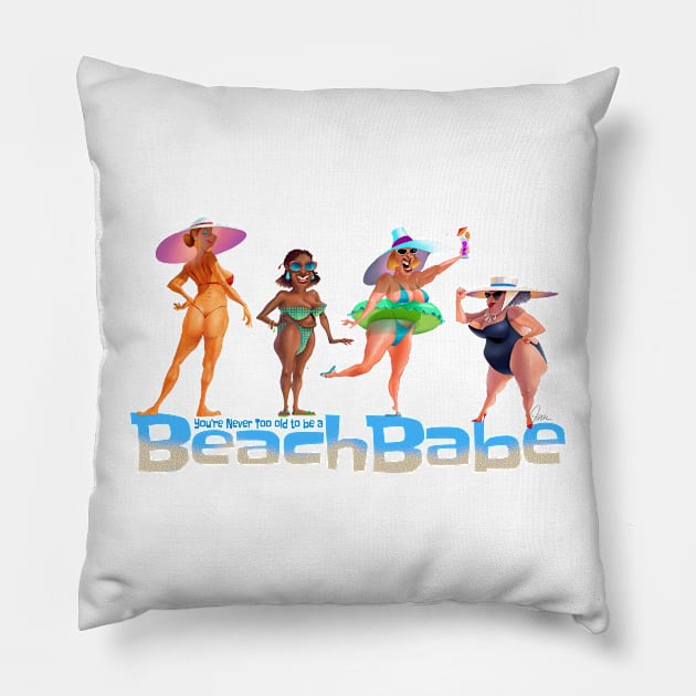 Beach Babes Pillow by TrevorIrvin