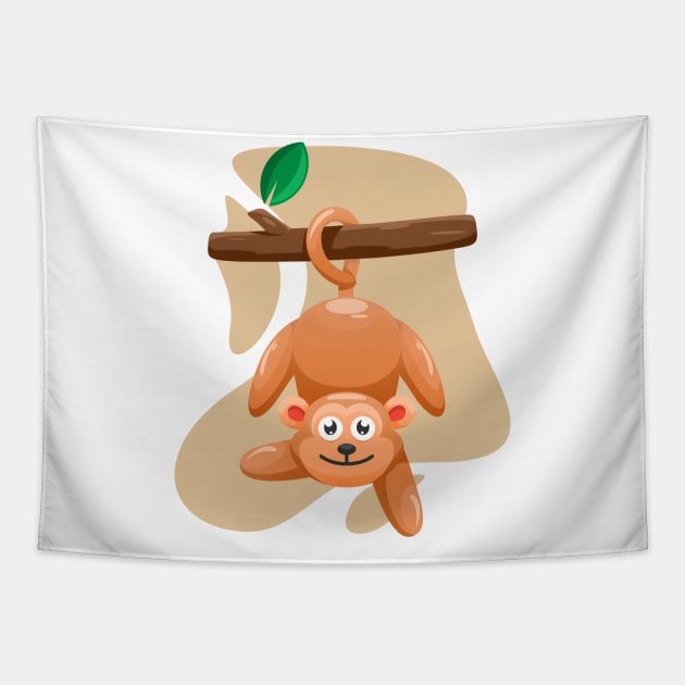 Cute Monkey Tapestry by KLE!