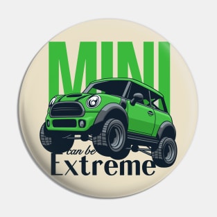 Car mini retro offroad extreme green Pin