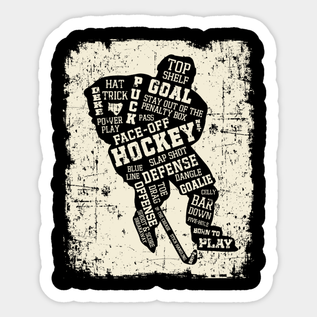 Play Hockey Canvas - Hockey - Sticker