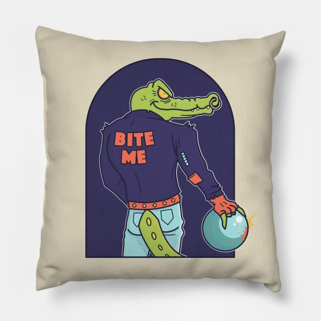 ALLEY GATOR Pillow by strangethingsa