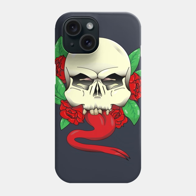 skull and roses Phone Case by MushroomEye