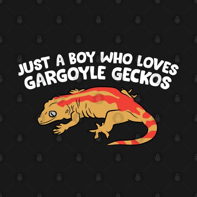 Gargoyle Gecko Boy Just a Boy Who Loves Gargoyle Geckos by EQDesigns