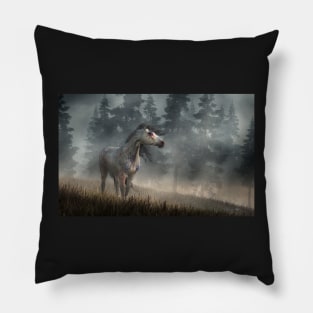 Dapple Gray War Horse Pillow