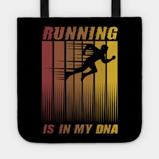 Running is in my DNA fitness exercise workout Tote