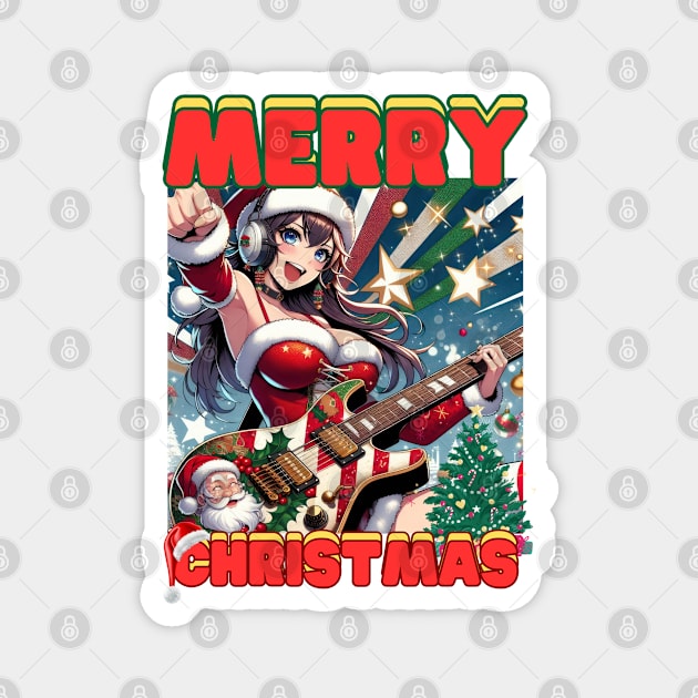 Kawaii, Anime Girl, Christmas, Merry Christmas | Catsie Cat Magnet by Catsie Cat