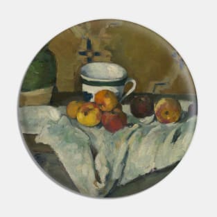 Still Life with Jar, Cup, and Apples by Paul Cezanne Pin