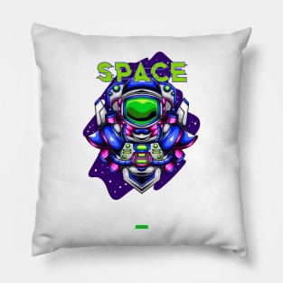 Space Time  Robot Astronaut Pillow