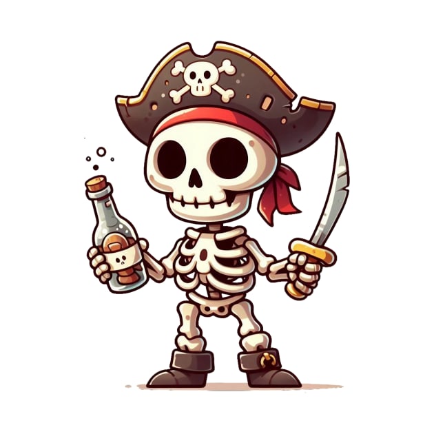 Cute Pirate Skeleton by Dmytro