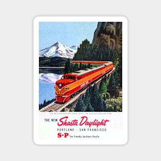 Shasta Daylight Portland - San Francisco Streamliner Train 1950 Magnet