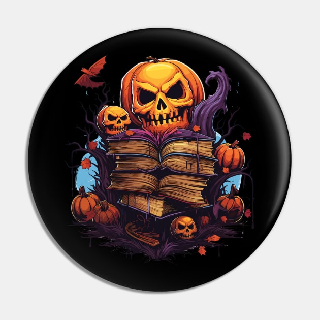 Halloween Gift For Book Lovers Pin by PaulJus