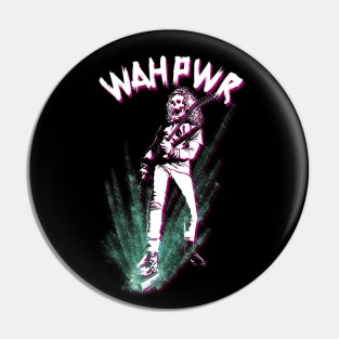 Wah Power - Heavy Metal Guitar Player Pin