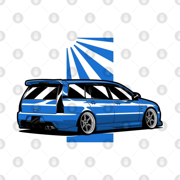 Blue Lancer Evo Wagon by KaroCars