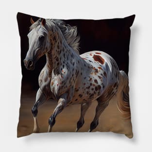 Appaloosa Horse - Oil paint Pillow