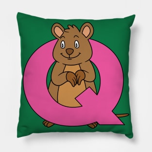 Letter Q with Quokka Pillow