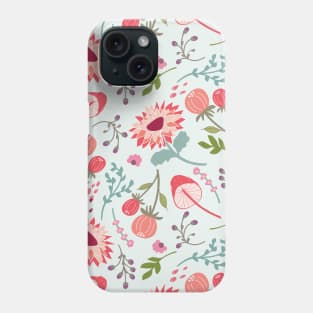 Florals, Berries and Mushrooms Pattern Phone Case