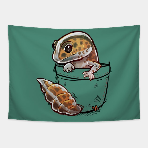 Pocket Fat Tailed Gecko Tapestry by TechraPockets