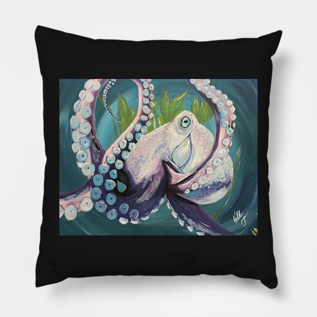 Octopus Pillow by Artbykellybain