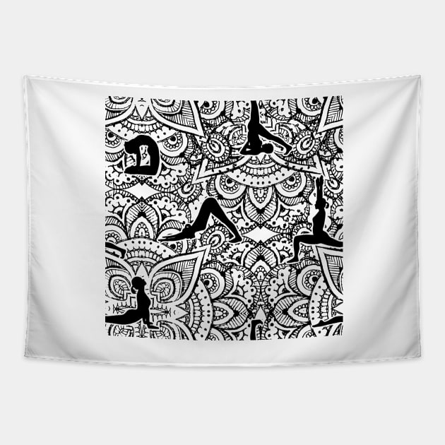 Pattern Yoga Tapestry by swarna artz