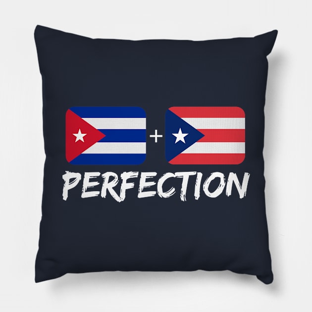 Cuban Plus Puerto Rican Perfection Heritage Mix Gift Pillow by Just Rep It!!