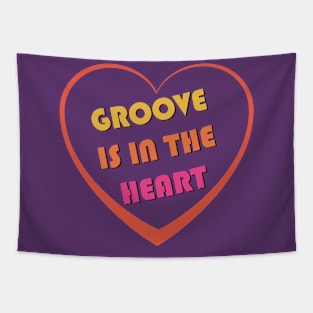 Groove Is In The Heart: Heart Border Tapestry