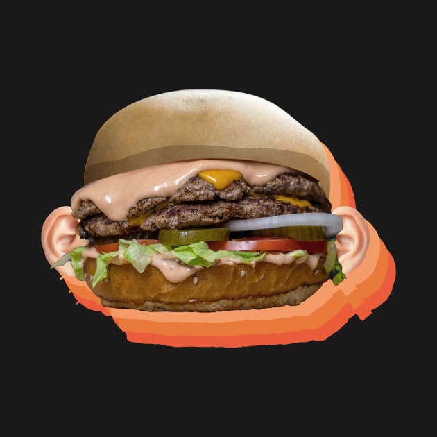 Weird Retro Burger Design by CreamPie