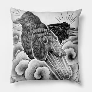 Two Ravens Pillow