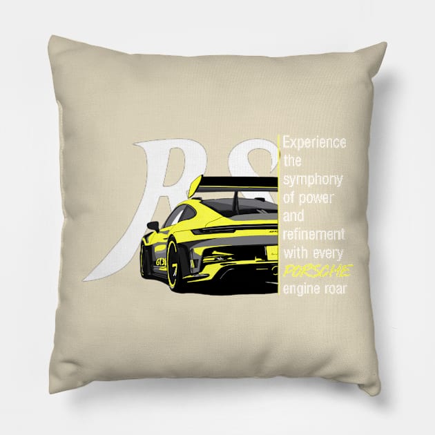 Porsche gt3 rs Pillow by carvict9