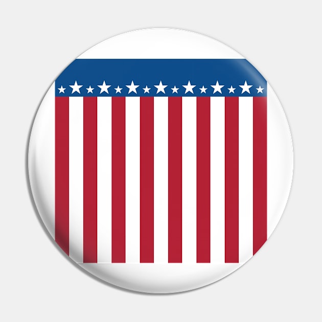 American Flag Pattern Pin by GraphicBazaar