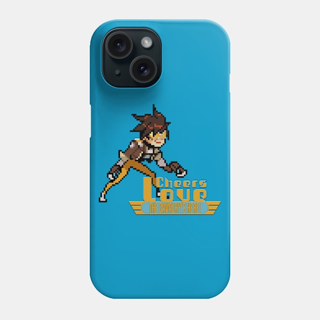 Overwatch - 16-Bit Tracer Quote Phone Case by wyckedguitarist