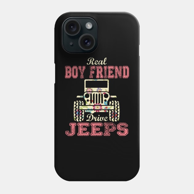 Real Boy Friend Drive Jeeps Cute Flower Jeep Floral Jeeps Women/Kid Jeep Lover Jeep Girl Phone Case by Nancie