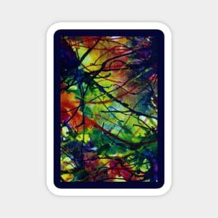 Skyward Trees Abstract Magnet