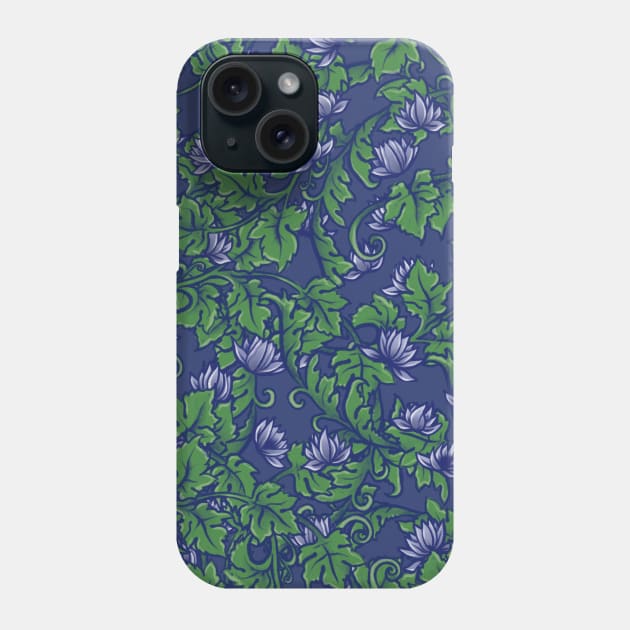 Ivy Flowers Blues Phone Case by bubbsnugg