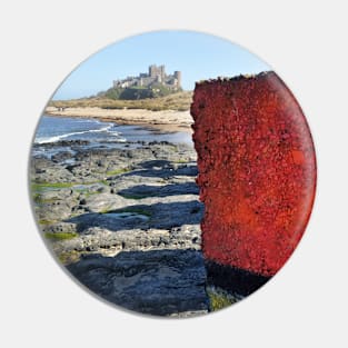 Rubic Cube painted on a WWII tank defence block - Bamburgh, UK Pin