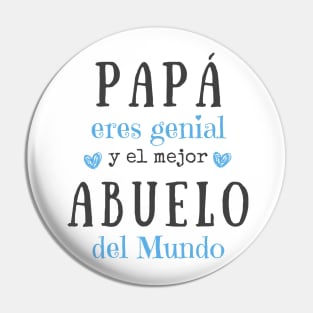 Papá, eres genial, y el mejor Abuelo del Mundo. Idea de regalo para papá en su día. Día del Padre Pin