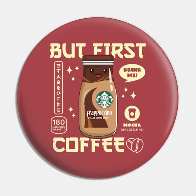 Mocha Iced Coffee for Coffee lovers and Starbucks Fans Pin by spacedowl