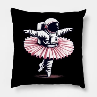 Cute Astronaut in Tutu Ballet Dancing Funny Ballet Pillow