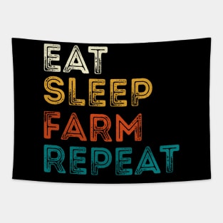 Eat Sleep Farm Repeat Tapestry