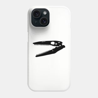 Tylosaurus skull - black Phone Case