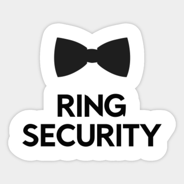 Ring Security Ring Bearer Wedding Sticker Teepublic