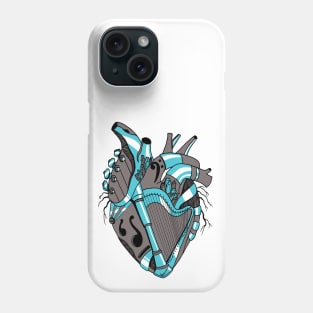 Blue Grey No 2 Musical Heart Phone Case