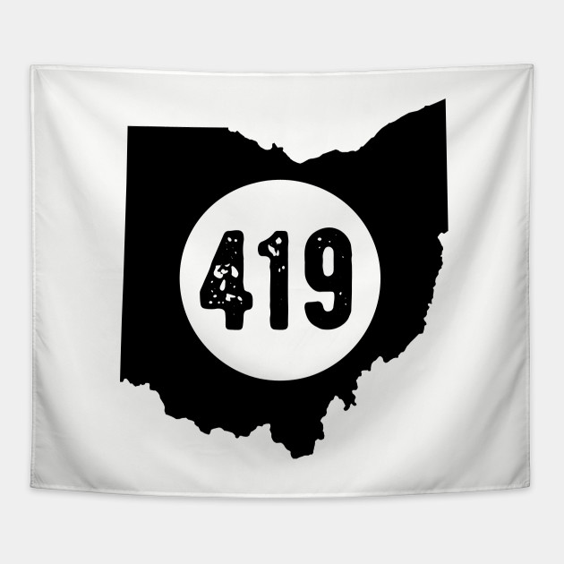 419 Area Code Ohio - Ohio Area Code 419 Toledo - Tapestry | TeePublic