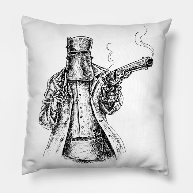 Joe in armour Pillow by Outlaw_Joe_Byrne