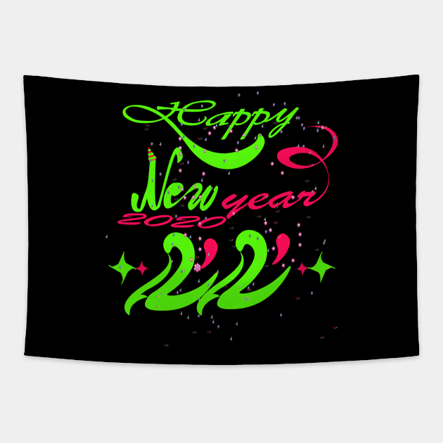 Happy New Year 2020 Tapestry by rashiddidou