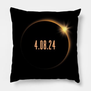 North America Totality Spring 4.08.24 Total Solar Eclipse 2024 Pillow