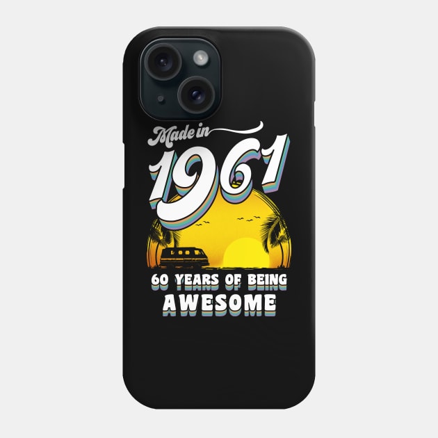 Made in 1961 All Original Parts 60 Birthday Gift Phone Case by KsuAnn