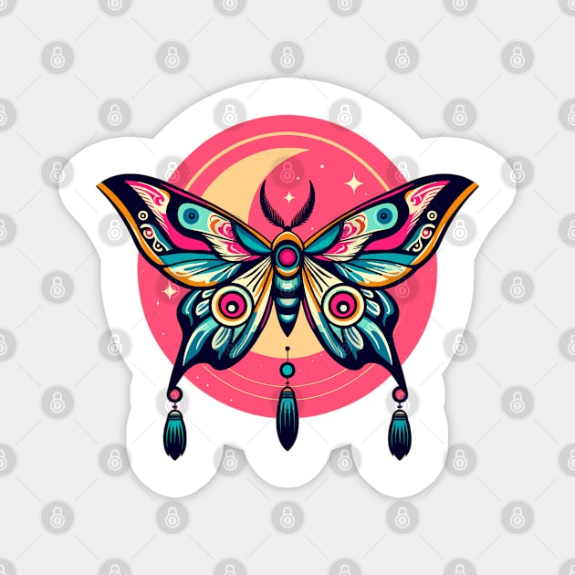 Chinese Moon Moth Magnet by JessArty