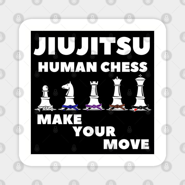 Brazilian Jiujitsu - Human Chess make your move Magnet by  The best hard hat stickers 